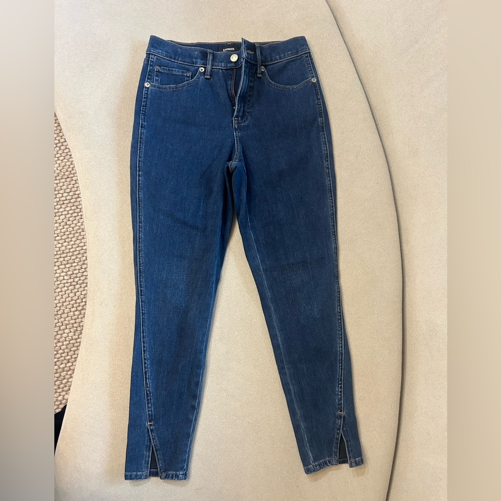Express Dark Blue Women's Skinny Jeans